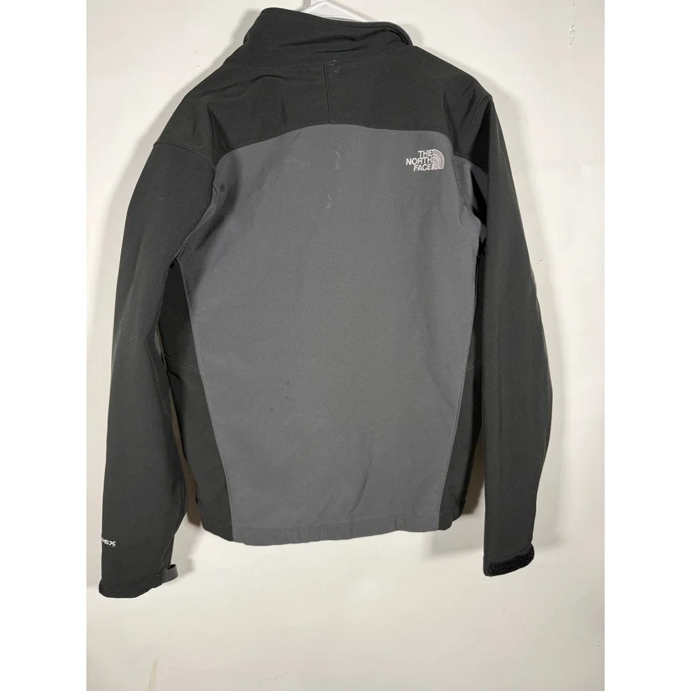 The North Face Mens Apex Bionic Softshell Jacket Grey Black S P Full Zip FLAW